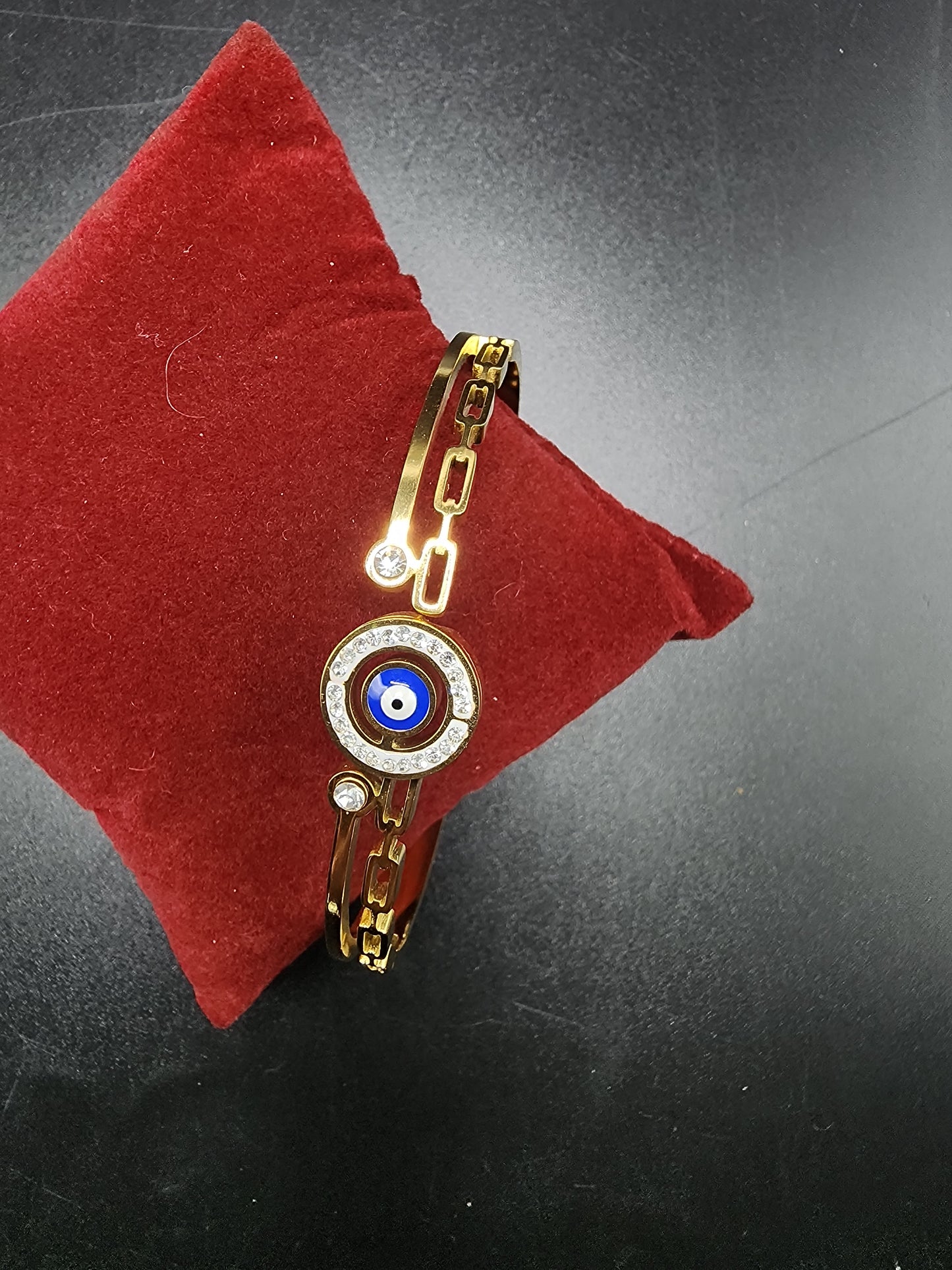 PSK ELEGANCE Evil Eye Crystal Chain Bracelet ✨