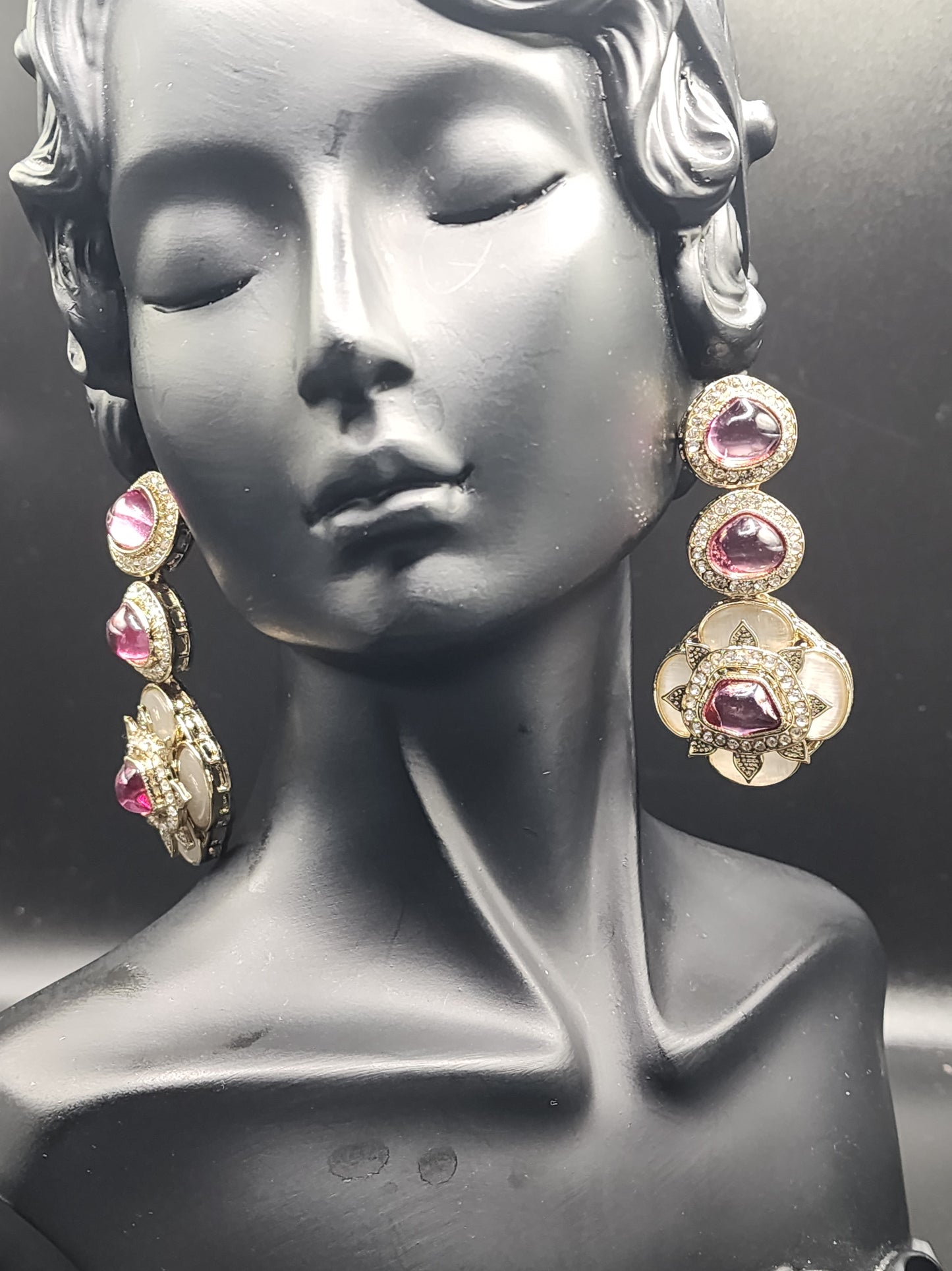 Blush Royal Statement Earrings