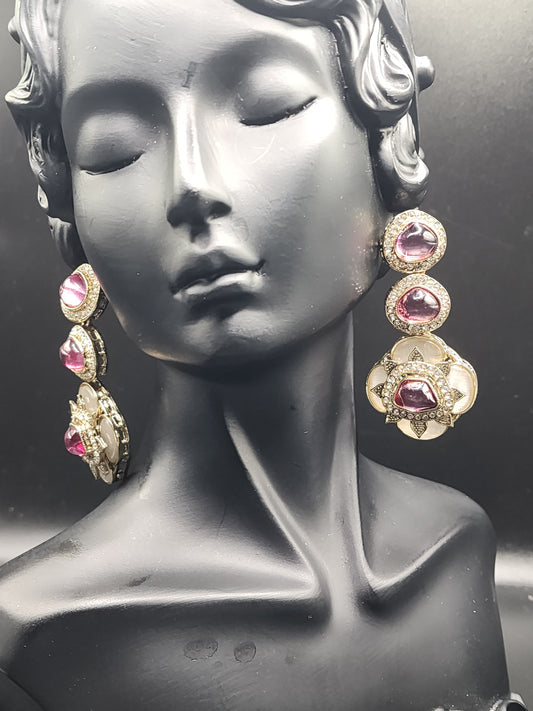 Blush Royal Statement Earrings