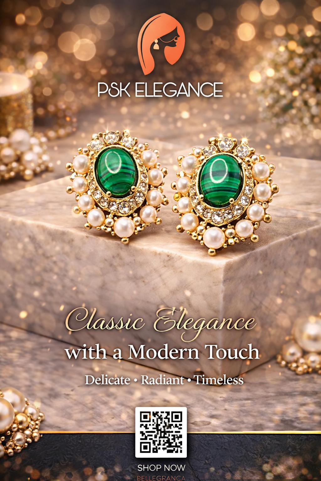 Green Stone Royal Studs
💚 Emerald center
💚 Instant classy vibe