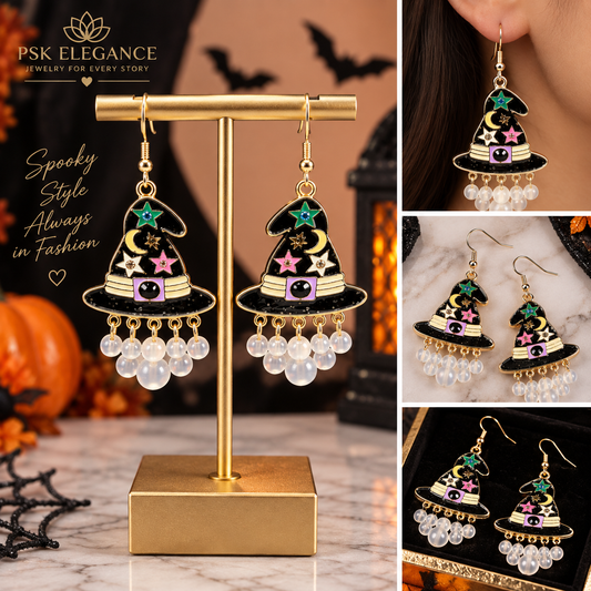 Halloween Witch Hat Earrings