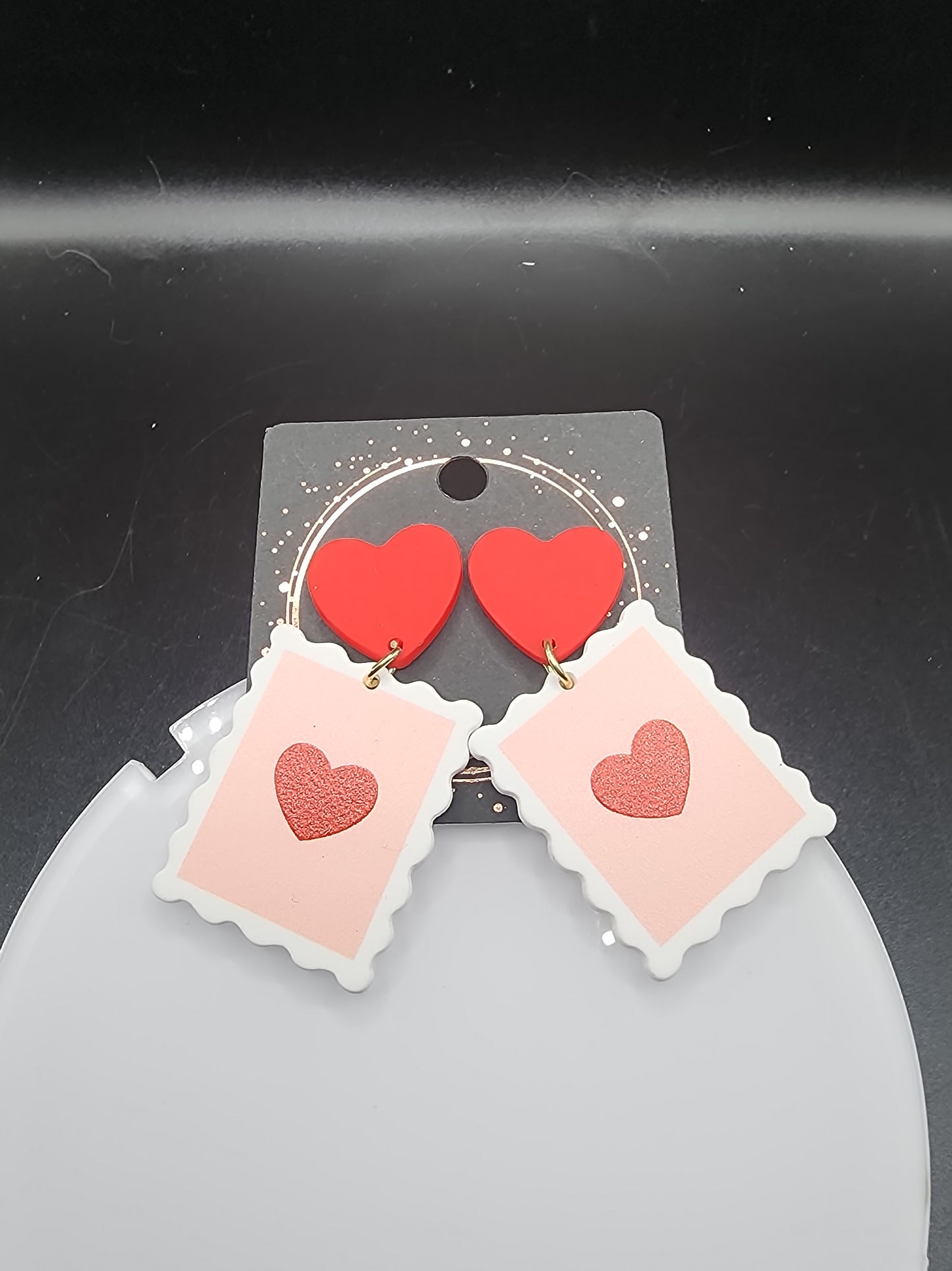 Love Heart Dangling Earrings – Cute  Glitter & Valentine Statement Jewelry