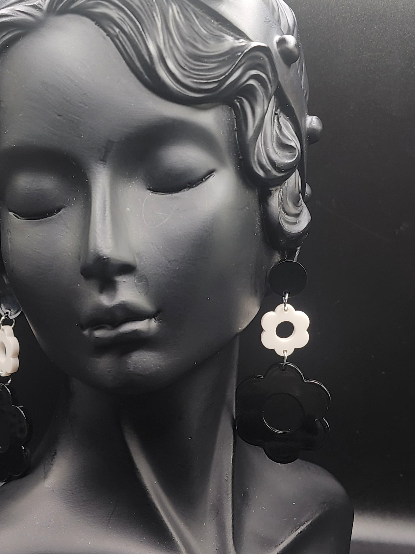 Midnight Bloom Floral Earrings