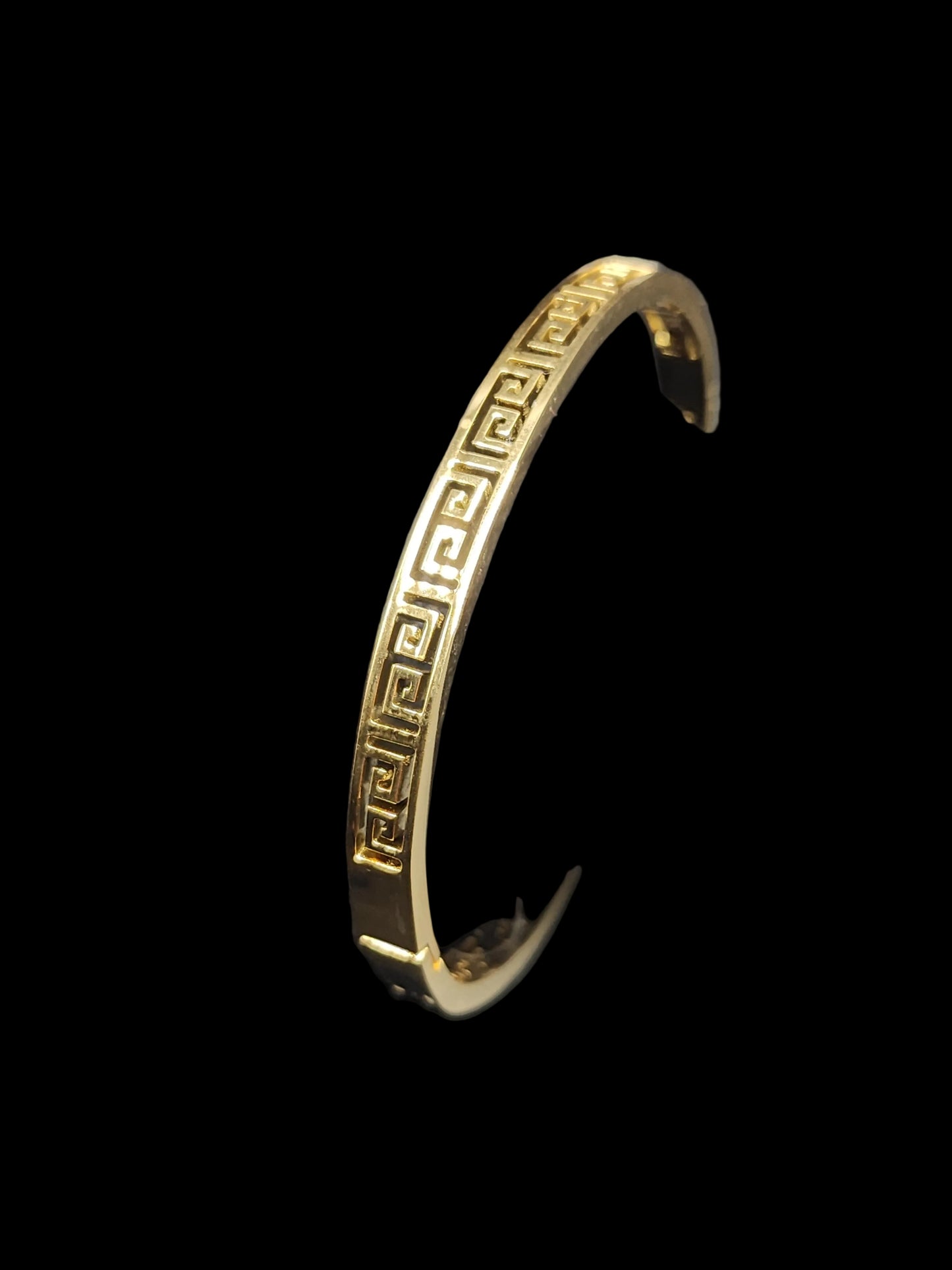PSK ELEGANCE Gold Greek Key Minimal Bangle ✨