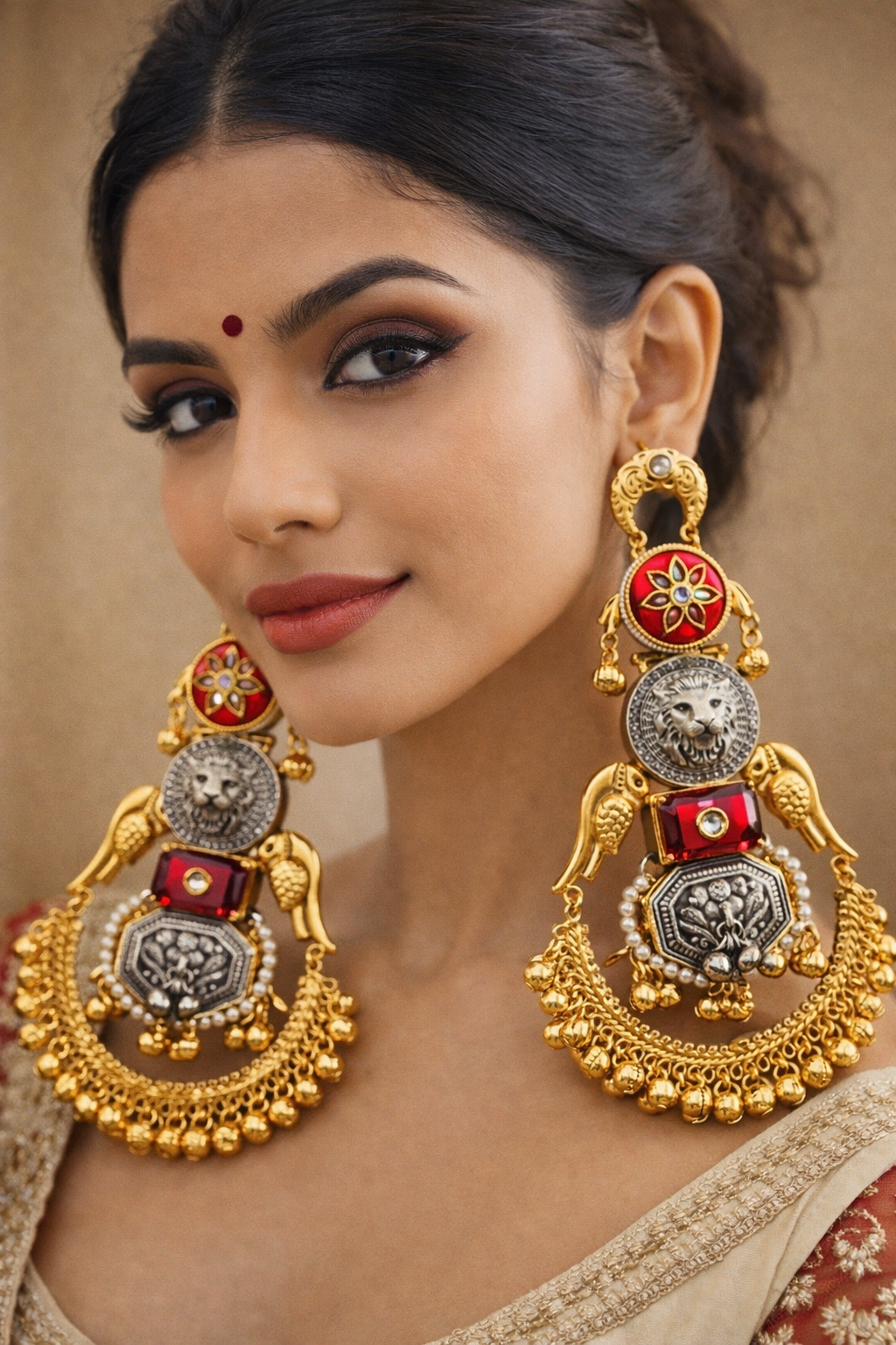 Kashmir Jhumkas Elegant, bold, and eye-catching — a must-have piece for your jewelry collection.