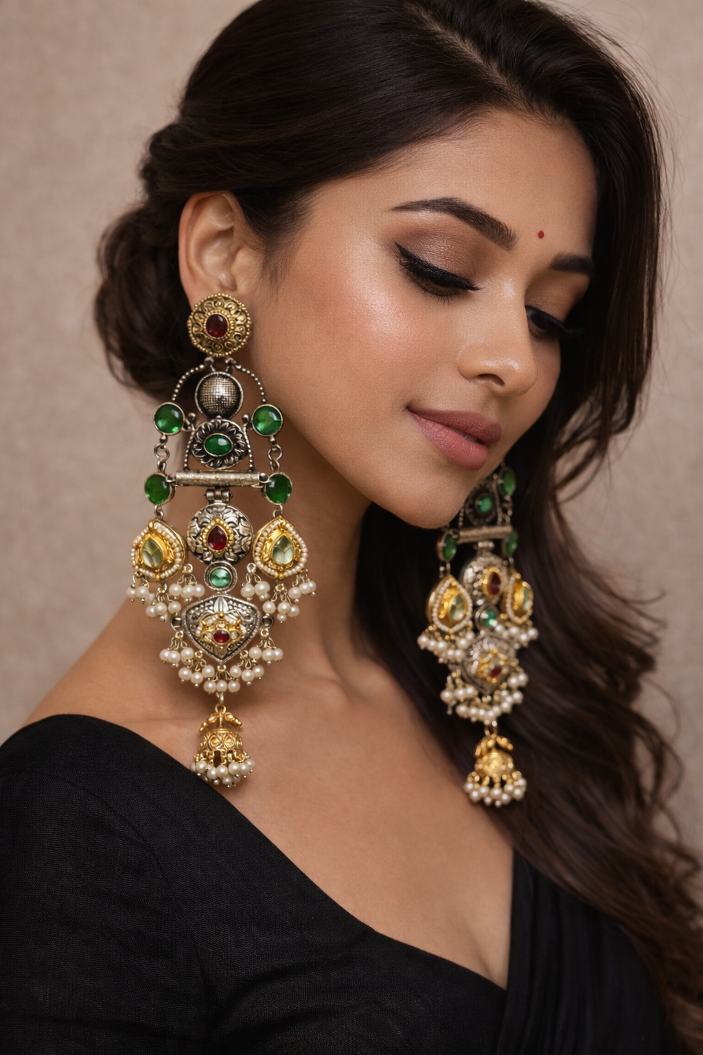 Kashmir Jhumkas Elegant, bold, and eye-catching — a must-have piece for your jewelry collection.