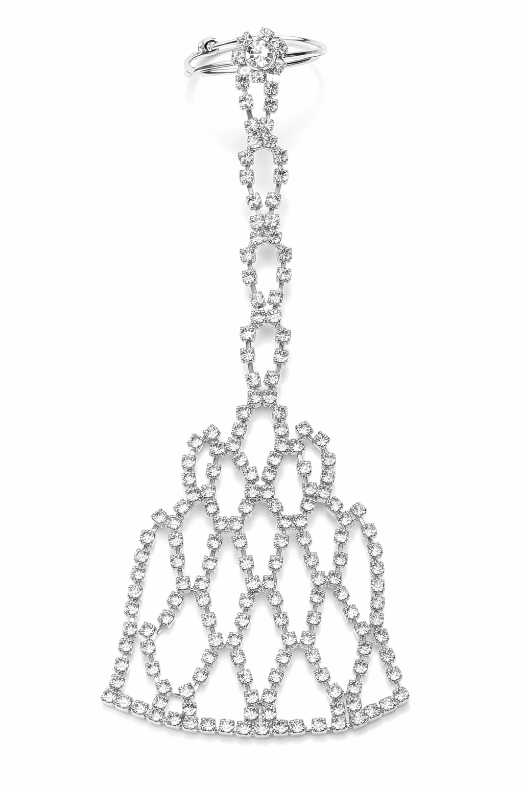 PSK ELEGANCE Sparkling Crystal Silver Hand Harness ✨