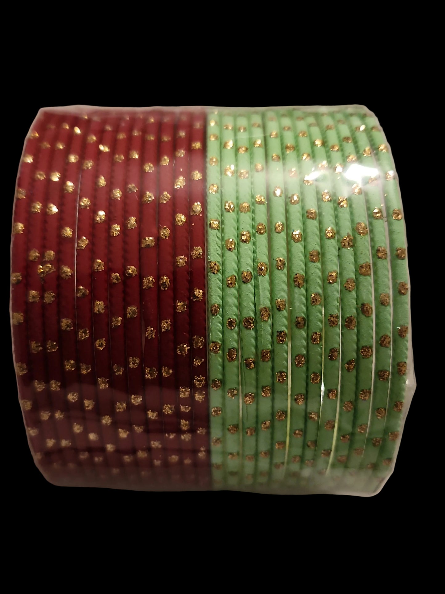 Multicolor Traditional Indian Bangle Set Collection with Gold Glitter Dots for Women | PSK ELEGANCE