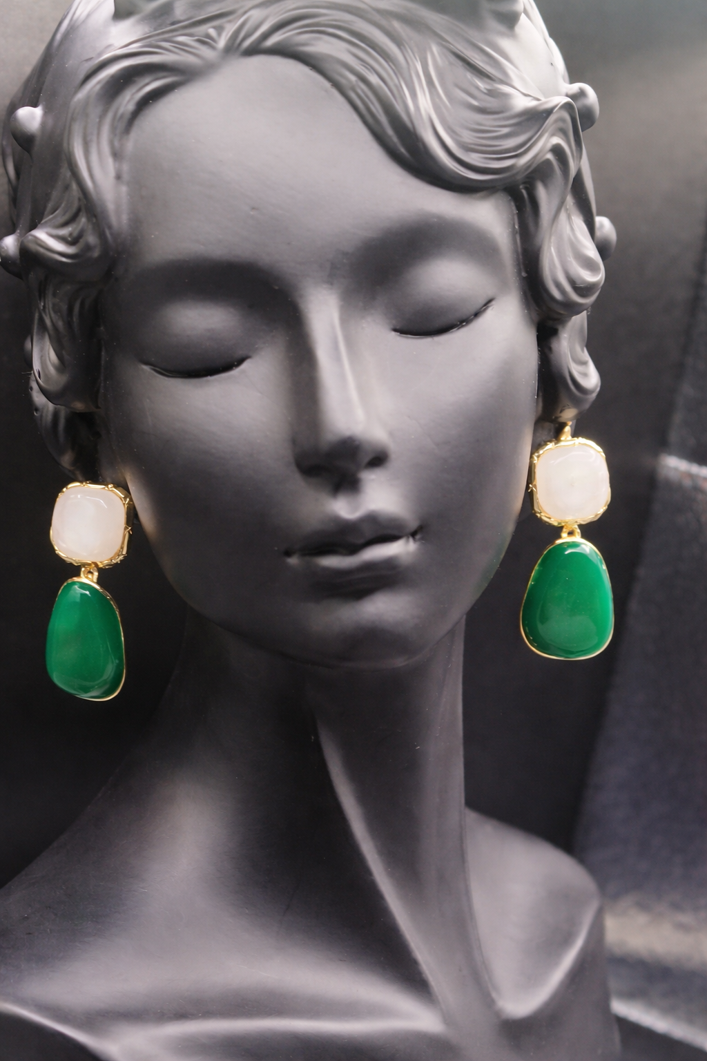 💚✨ Emerald Drop Earrings – PSK ELEGANCE