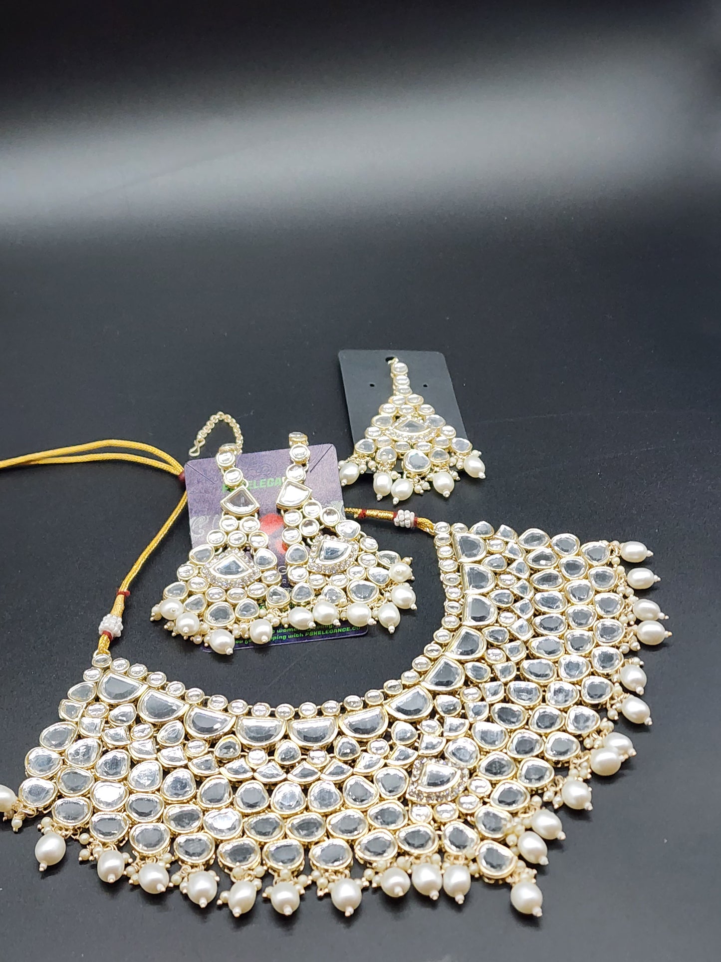 Traditional Elegant Necklaces, beautifully paired with matching earrings and stunning tikka.