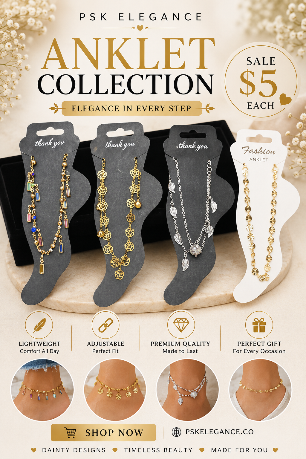Delicate Anklet Collection