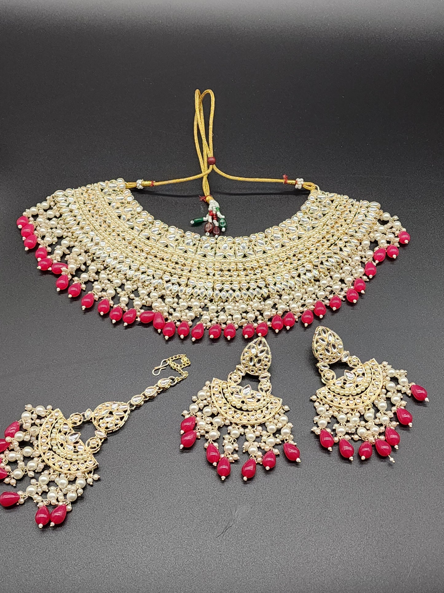 Traditional Elegant Necklaces, beautifully paired with matching earrings and stunning tikka.