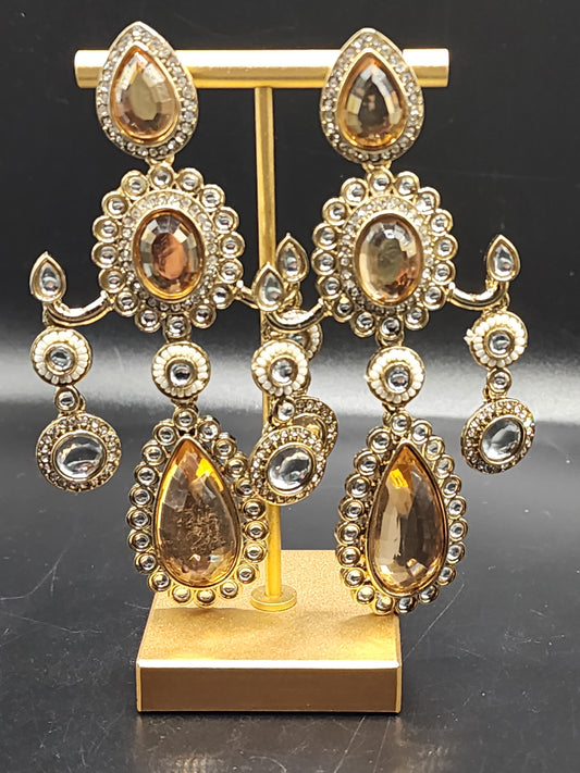 Champagne Glow Statement Chandbalis