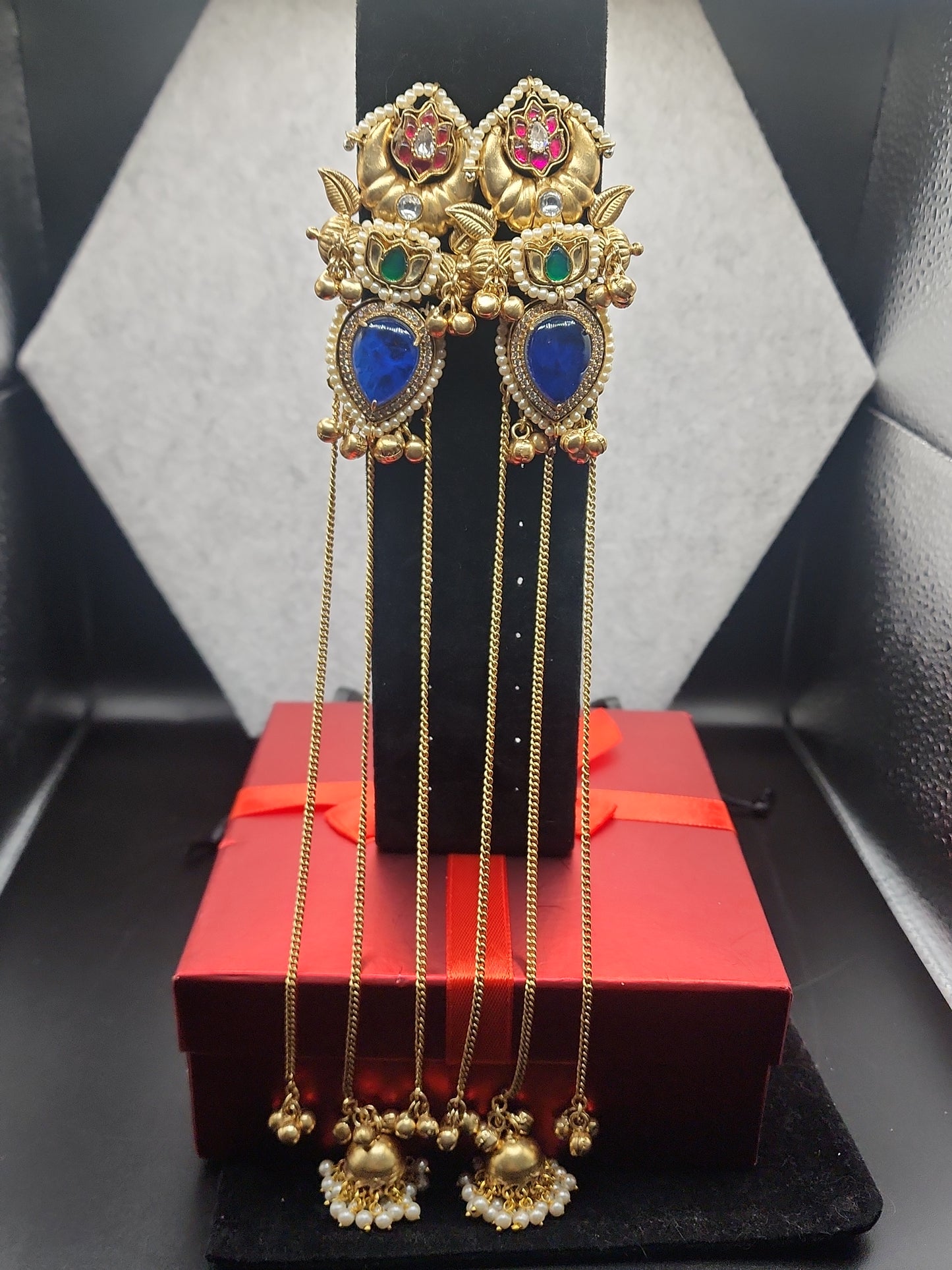 Kashmir Jhumkas Elegant, bold, and eye-catching — a must-have piece for your jewelry collection.