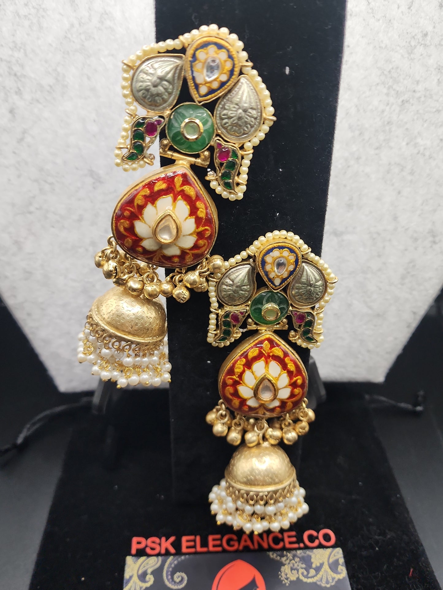 Kashmir Jhumkas Elegant, bold, and eye-catching — a must-have piece for your jewelry collection.