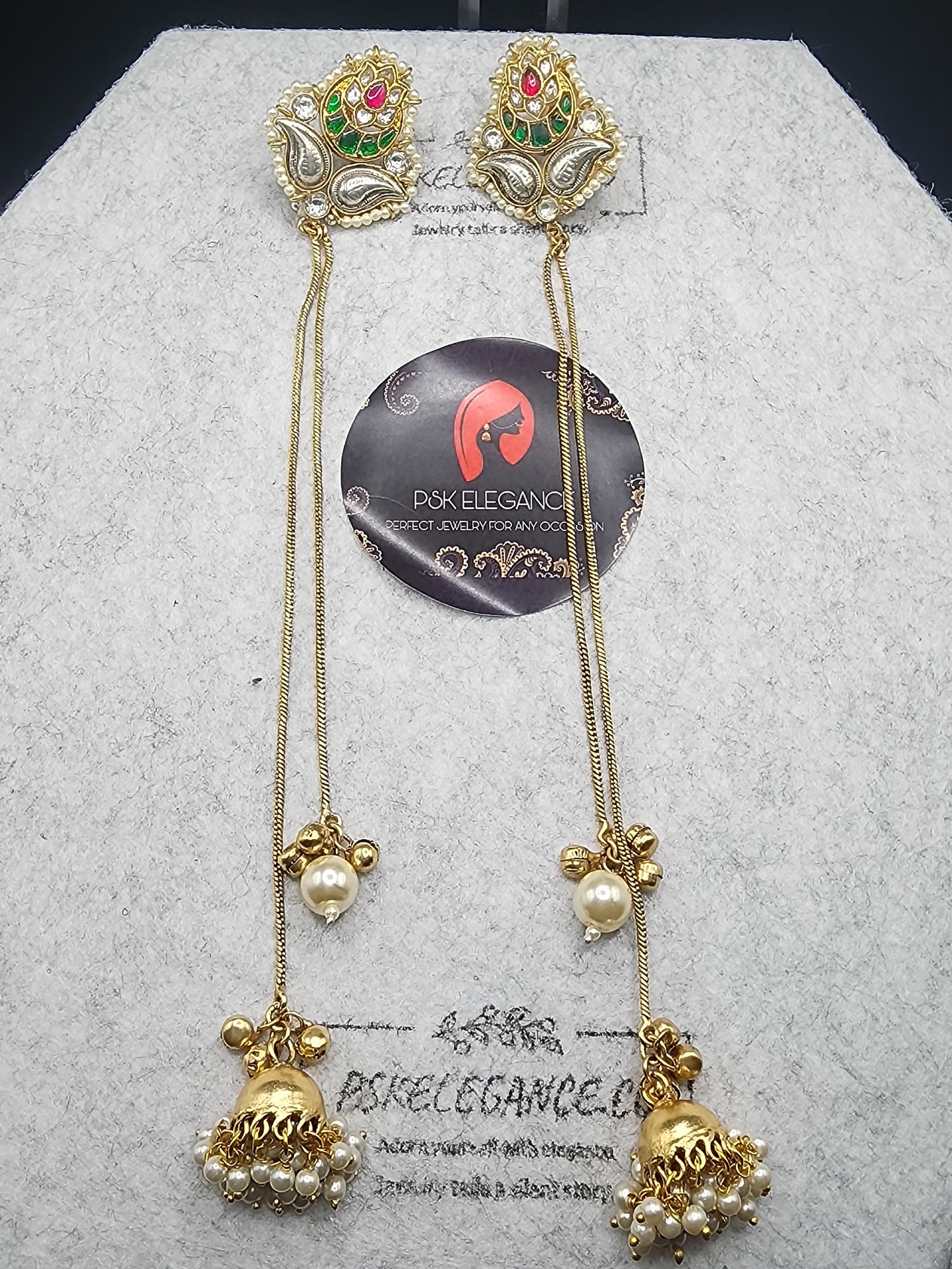 Kashmir Jhumkas Elegant, bold, and eye-catching — a must-have piece for your jewelry collection.