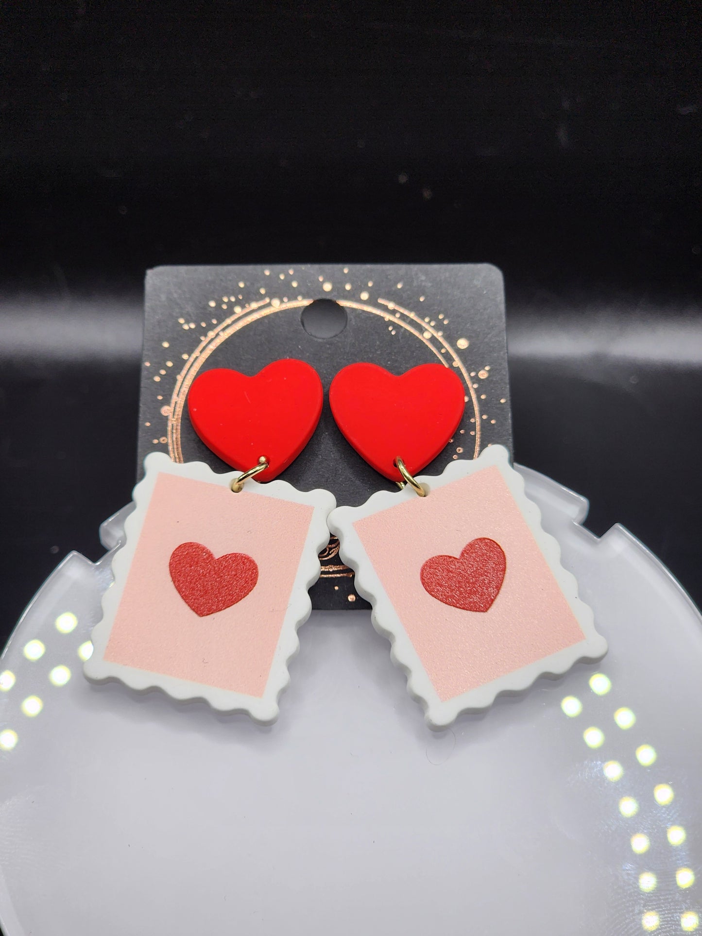 Love Heart Dangling Earrings – Cute  Glitter & Valentine Statement Jewelry