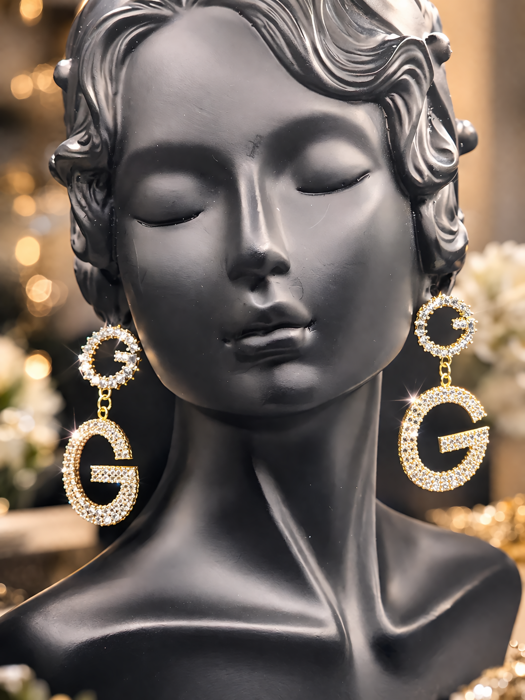 These statement “G” earrings