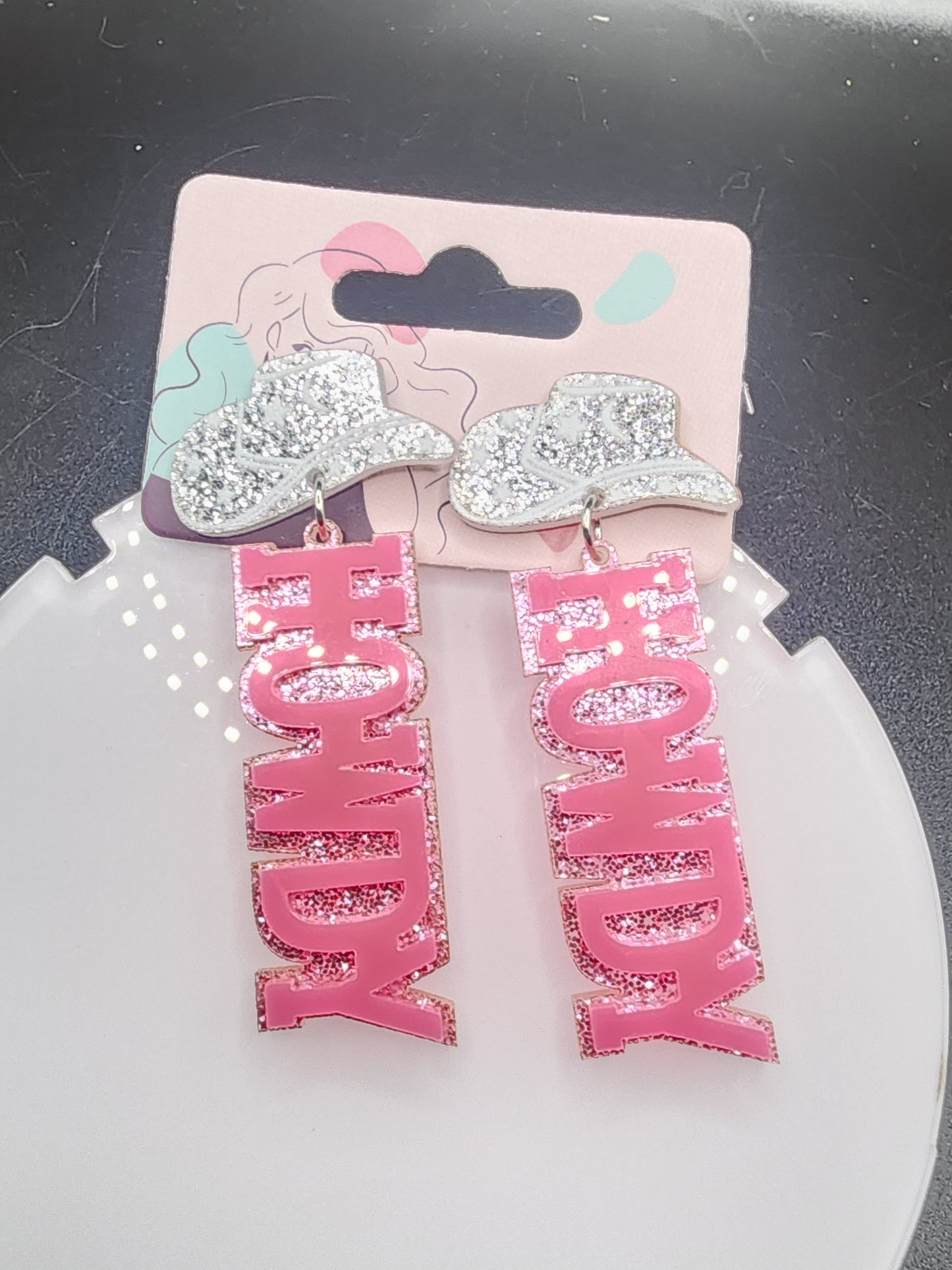 Love Heart Dangling Earrings – Cute  Glitter & Valentine Statement Jewelry