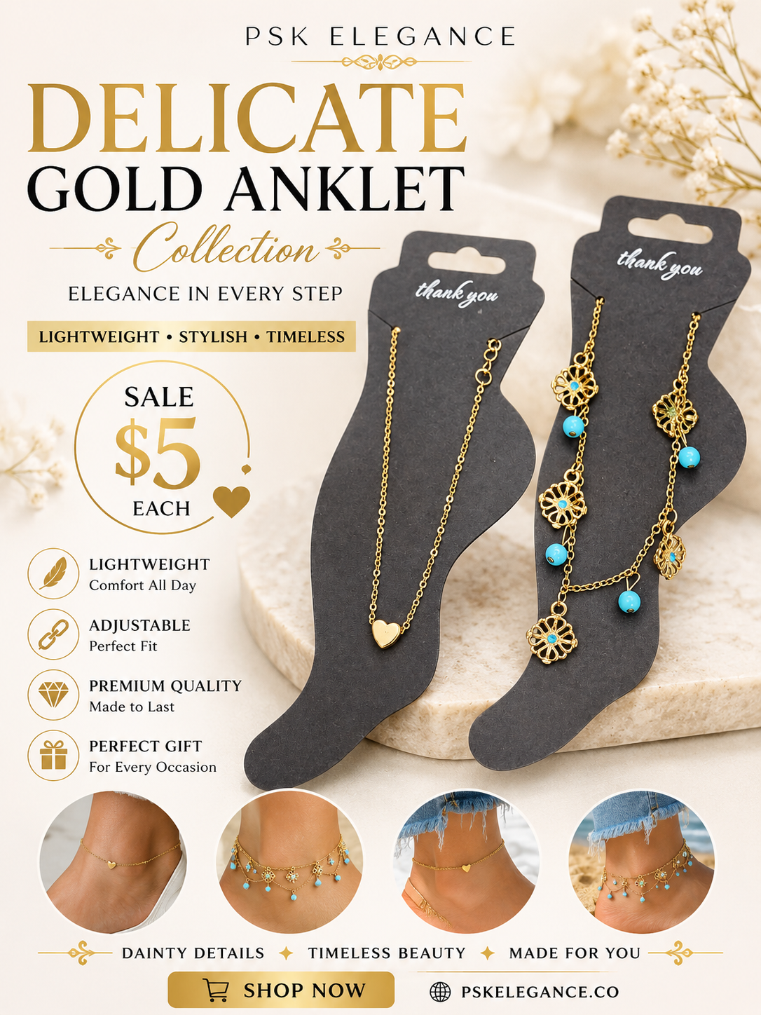 Delicate Anklet Collection
