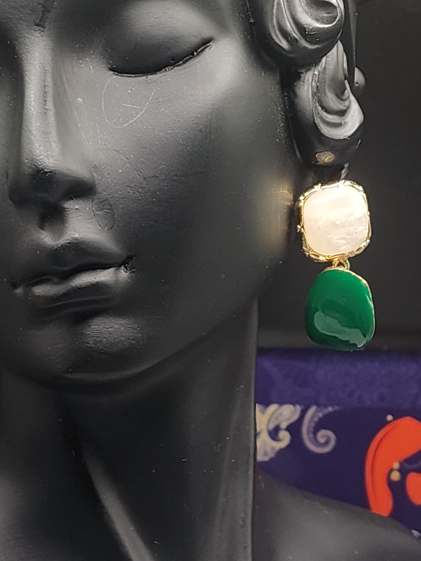 💚✨ Emerald Drop Earrings – PSK ELEGANCE