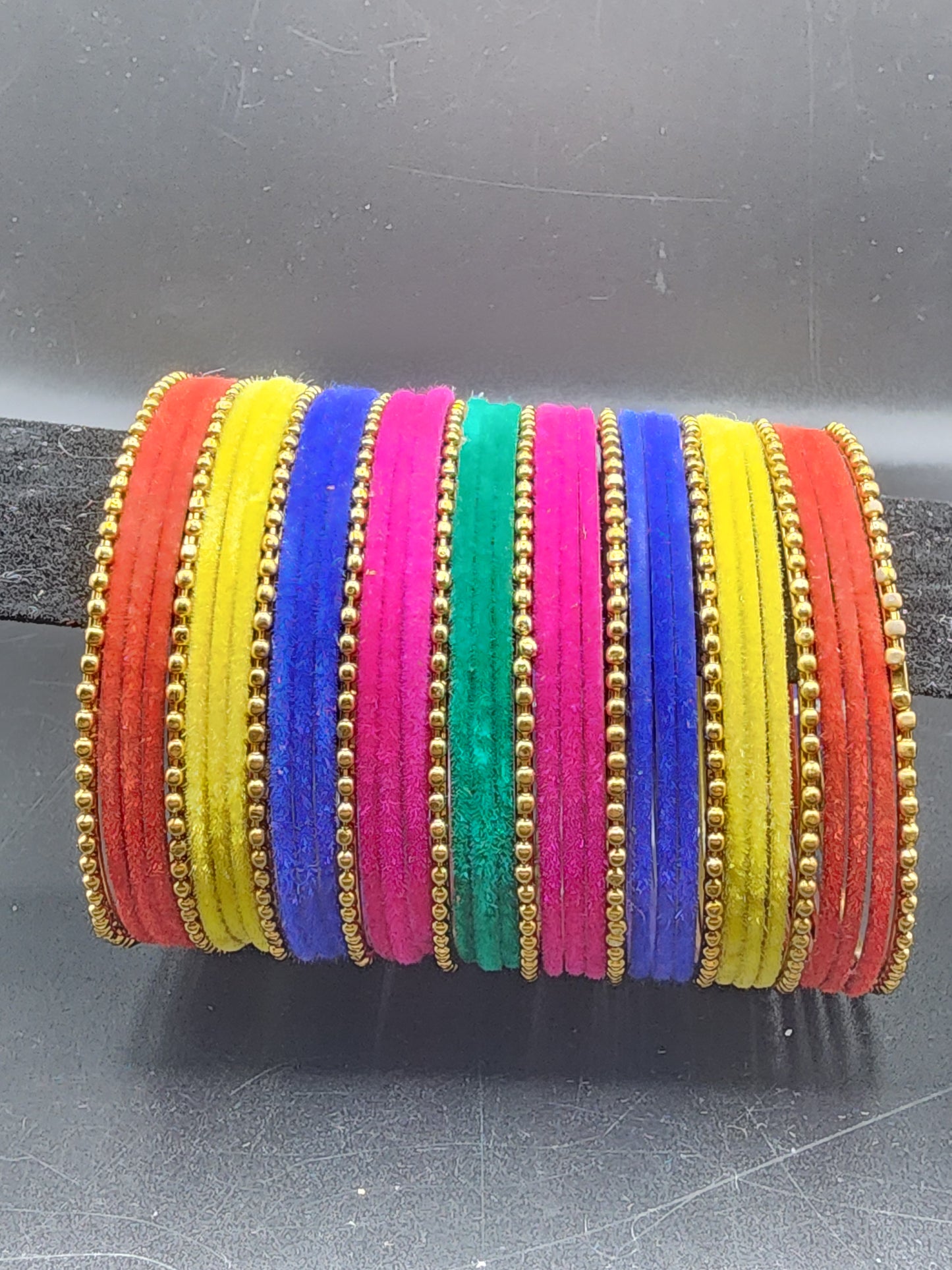 Vibrant colors Velvet Bangles