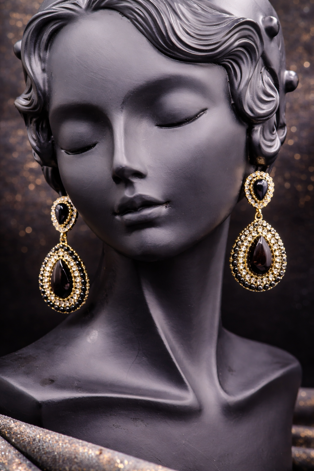 Dark elegance meets golden brilliance.