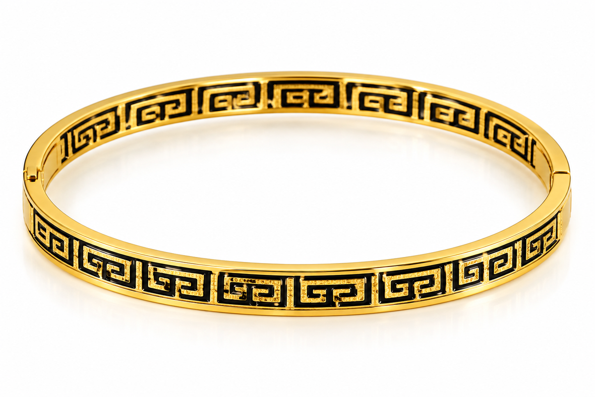 All Gold-Tone Elegant Cuff Bracelet
