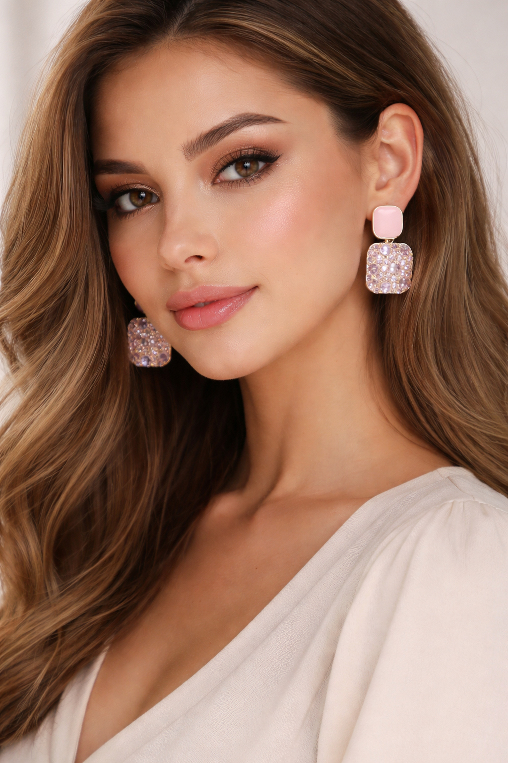 Pink dangling earrings are a must-have accessory!  #Earrings #Accessory