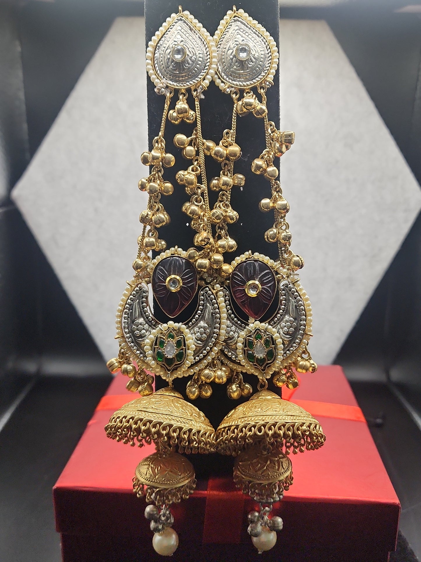 Kashmir Jhumkas Elegant, bold, and eye-catching — a must-have piece for your jewelry collection.