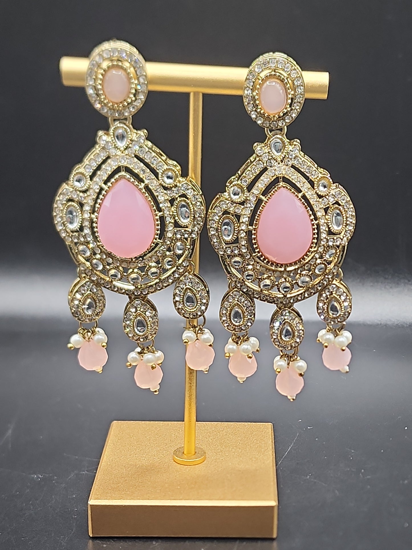 Blush Pink Luxury Statement Earrings