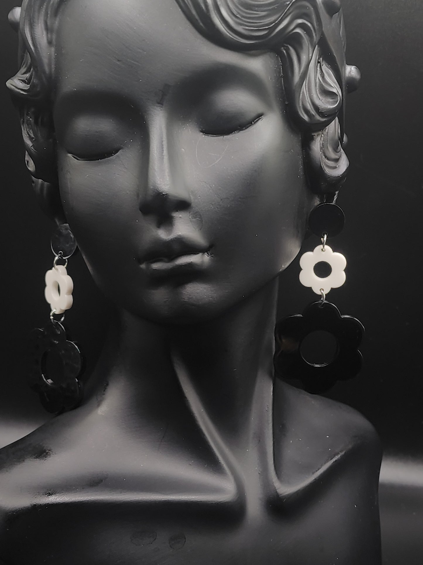 Midnight Bloom Floral Earrings