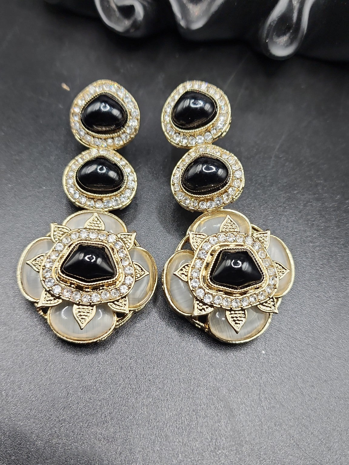 Midnight Royal Statement Earrings