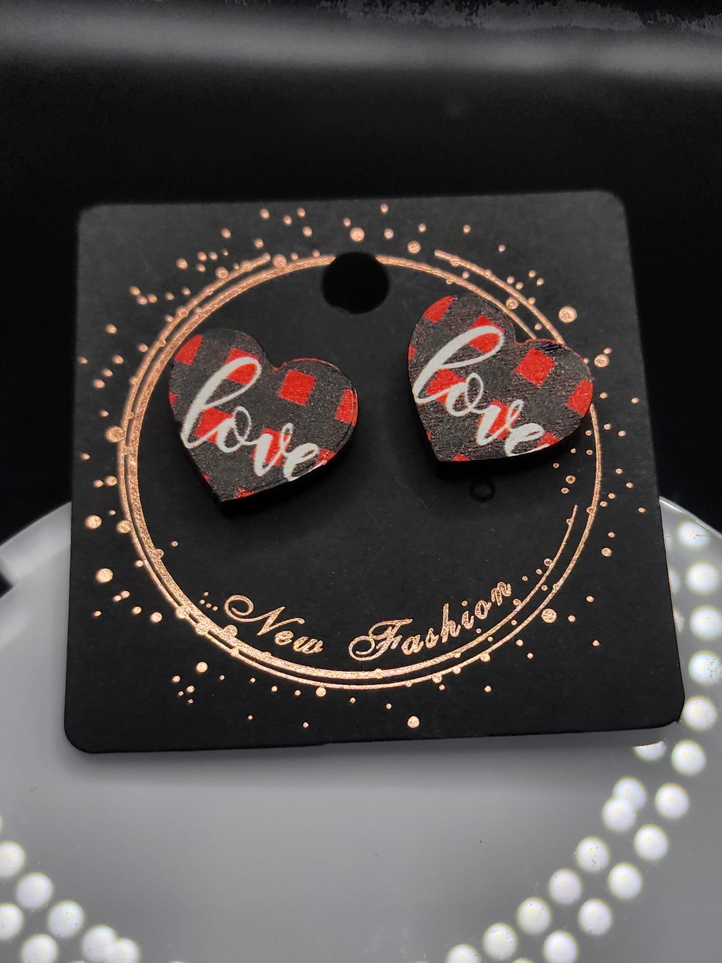 Love Heart Dangling Earrings – Cute  Glitter & Valentine Statement Jewelry