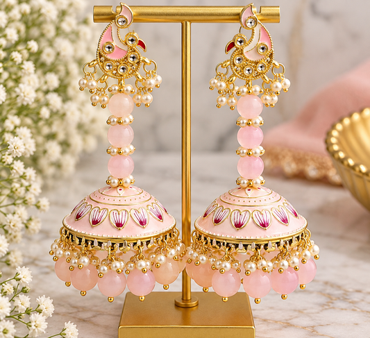 Peacock Jhumka Earrings