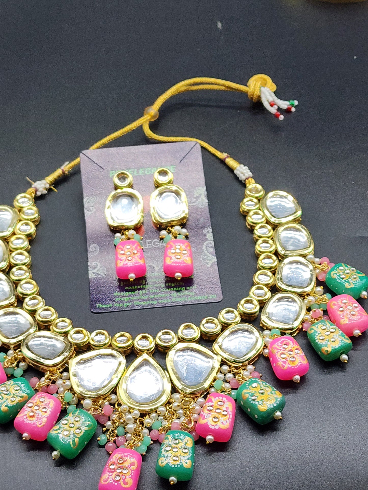 Traditional Elegant Necklaces, beautifully paired with matching earrings and stunning tikka.