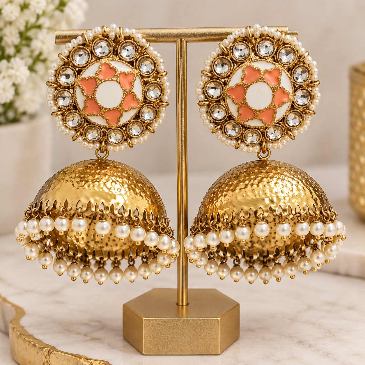 Kundan Meenakari Jhumka