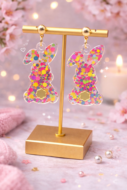 Glitter Bunny Earrings – PSK ELEGANCE