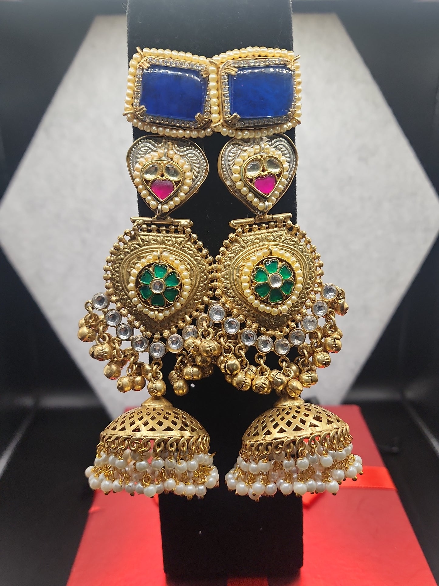 Kashmir Jhumkas Elegant, bold, and eye-catching — a must-have piece for your jewelry collection.