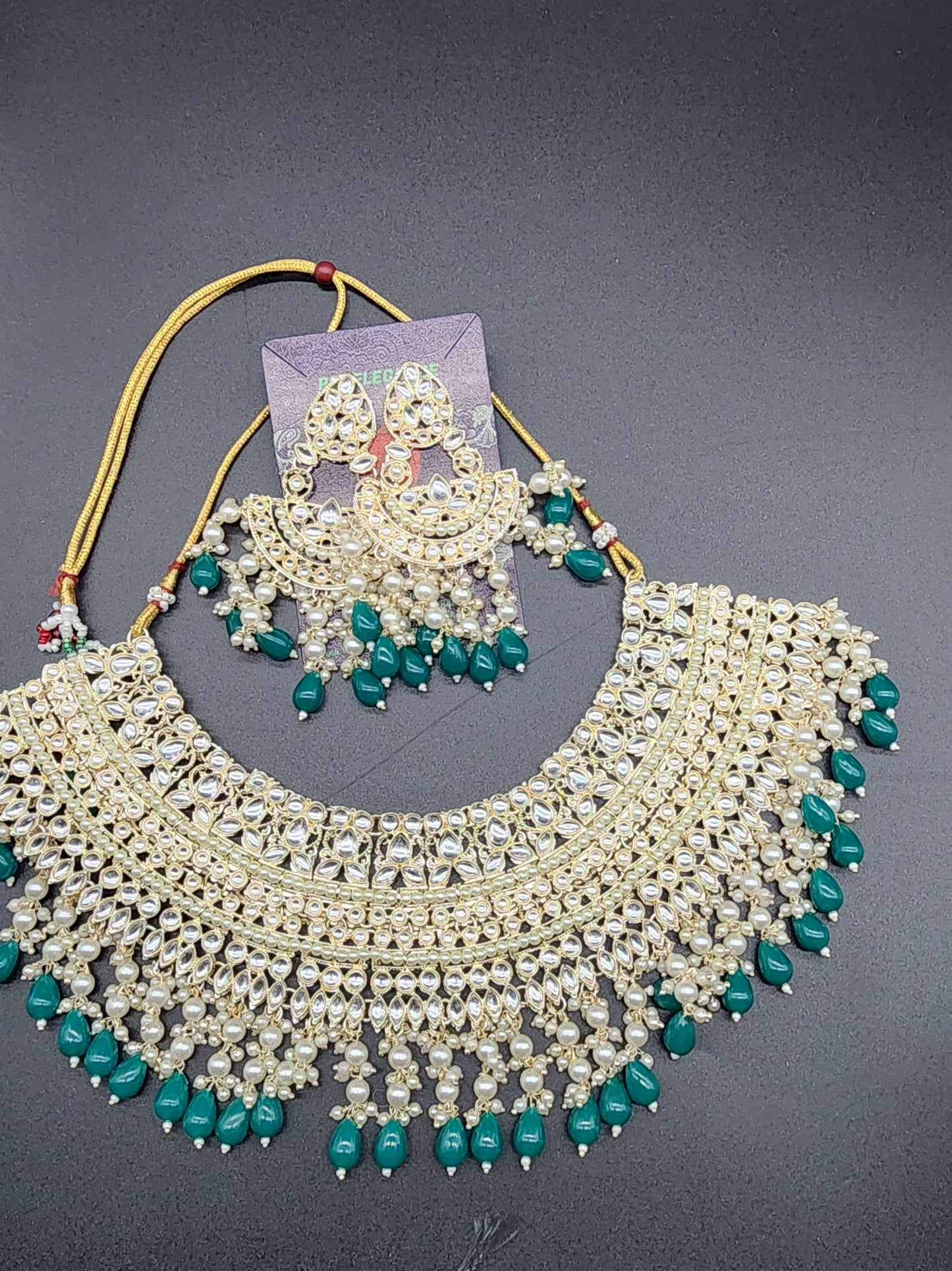 Traditional Elegant Necklaces, beautifully paired with matching earrings and stunning tikka.