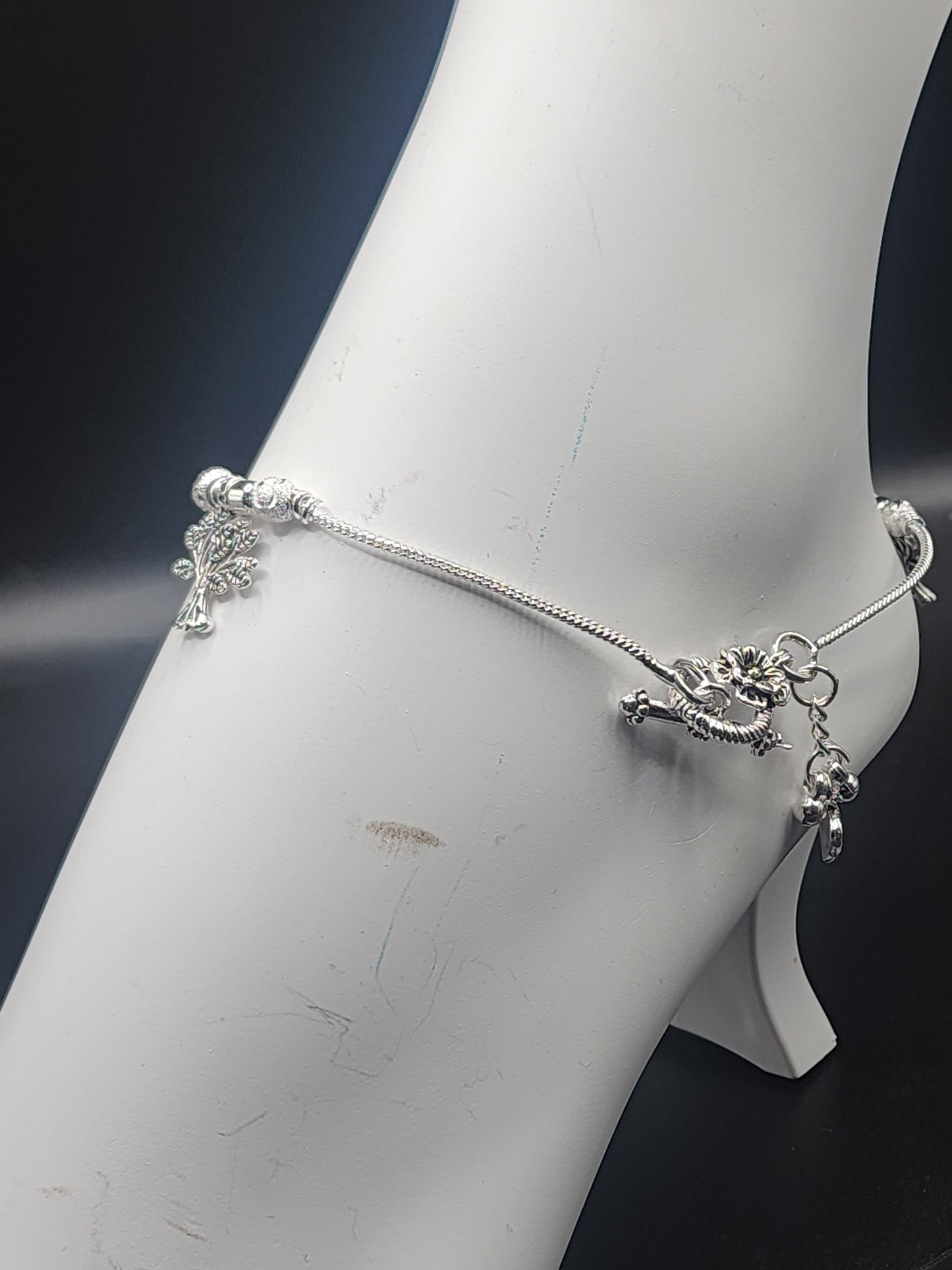 PSK ELEGANCE Tree of Life Silver Anklet