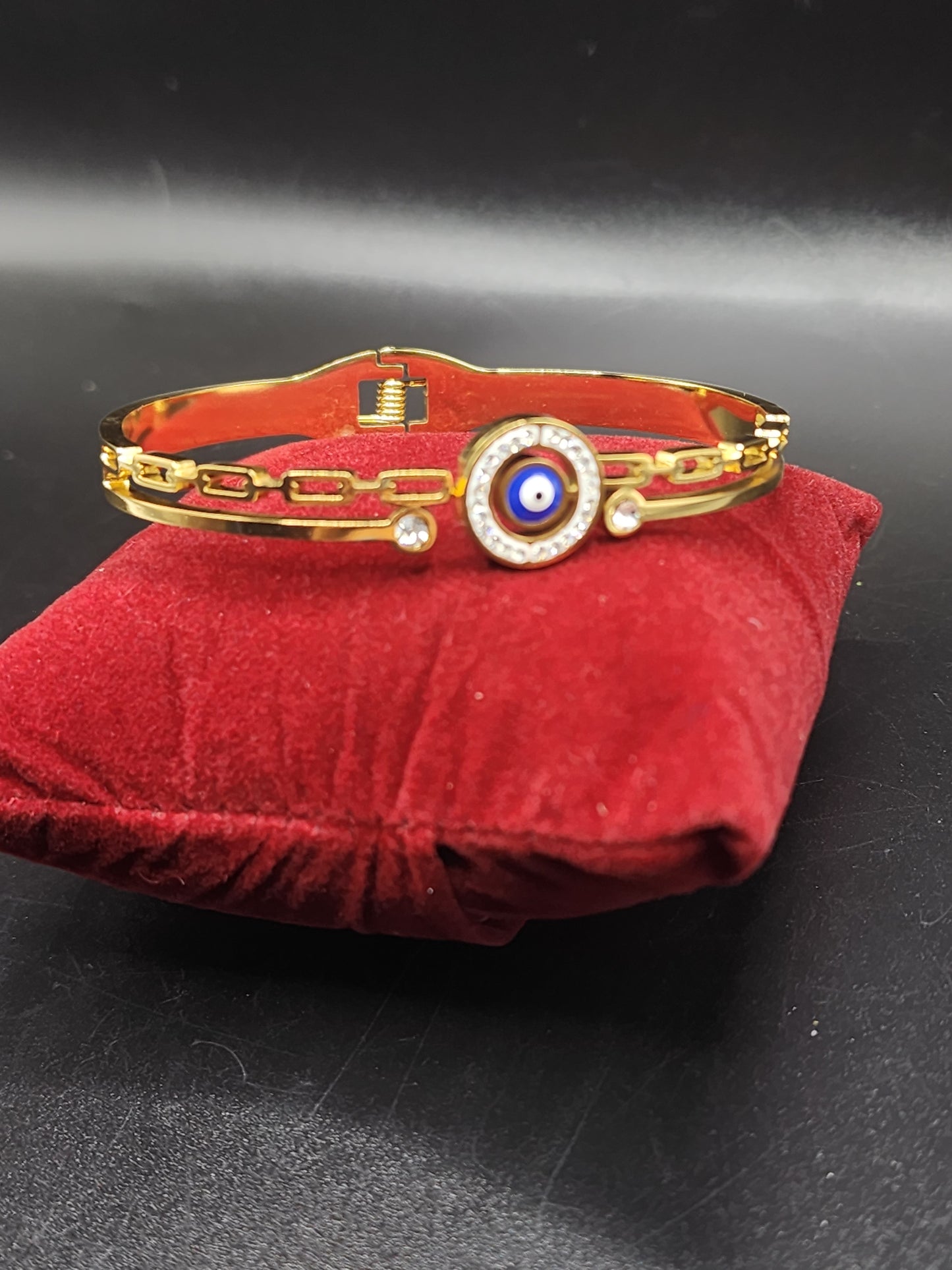 PSK ELEGANCE Evil Eye Crystal Chain Bracelet ✨