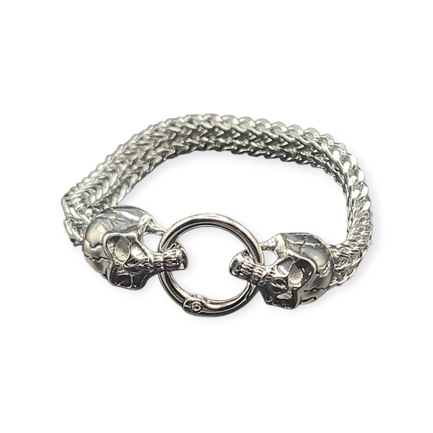 Skull Chain Bracelet | Silver Statement Bracelet