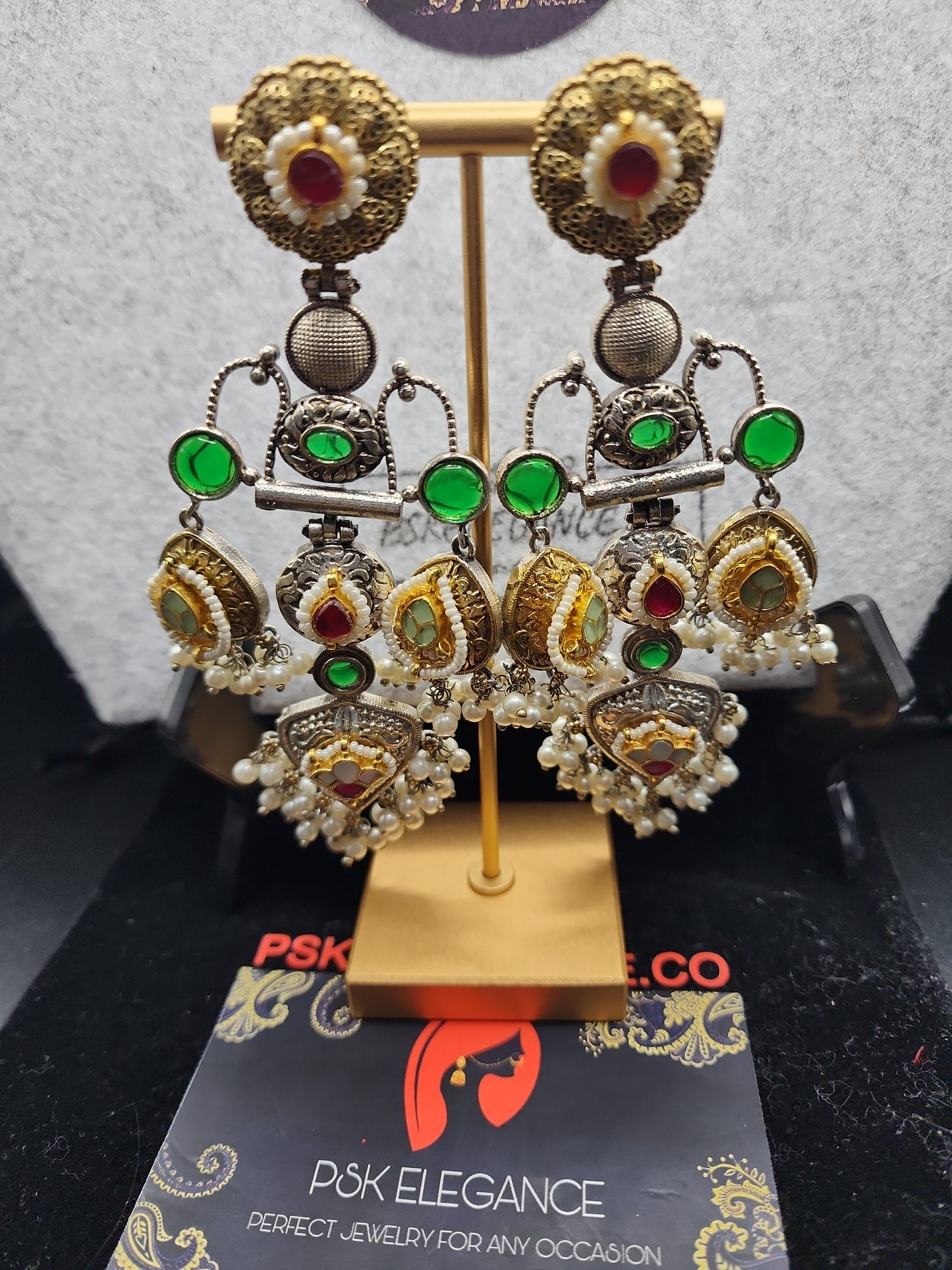 Kashmir Jhumkas Elegant, bold, and eye-catching — a must-have piece for your jewelry collection.