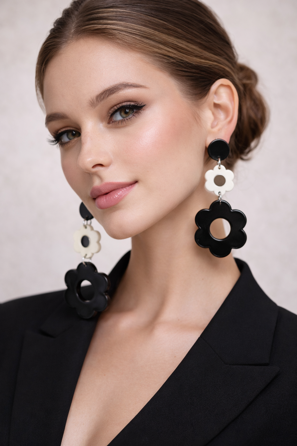 Midnight Bloom Floral Earrings