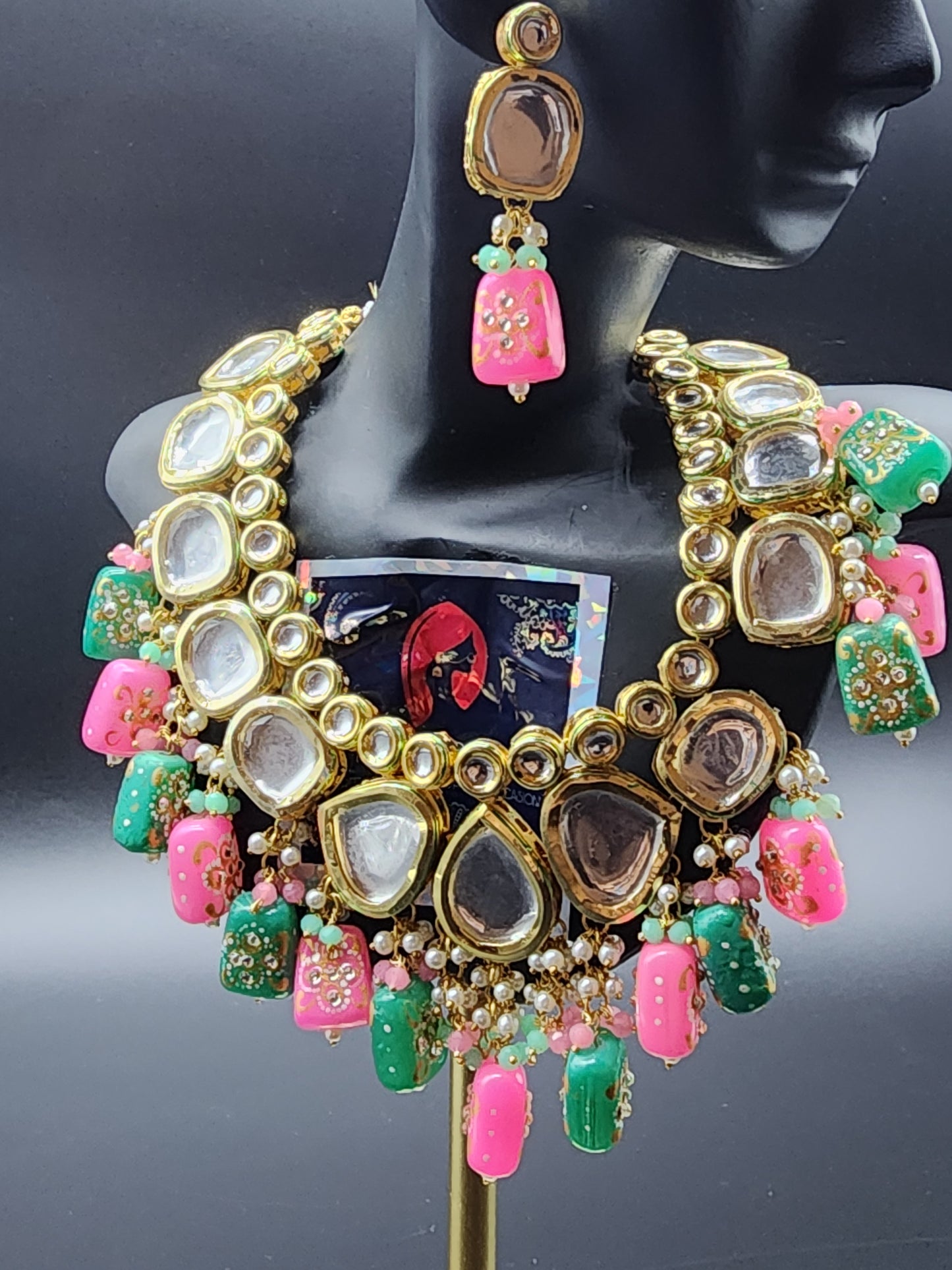 Traditional Elegant Necklaces, beautifully paired with matching earrings and stunning tikka.