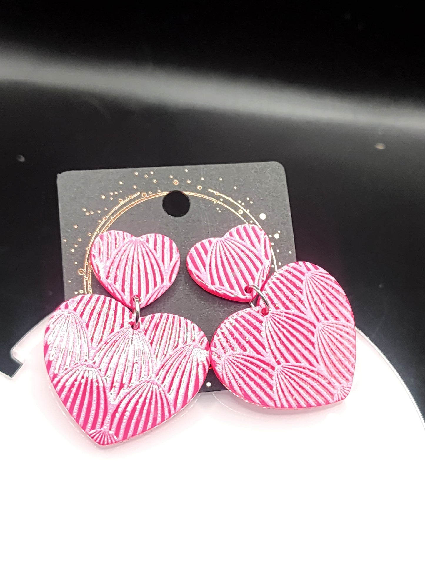 Love Heart Dangling Earrings – Cute  Glitter & Valentine Statement Jewelry