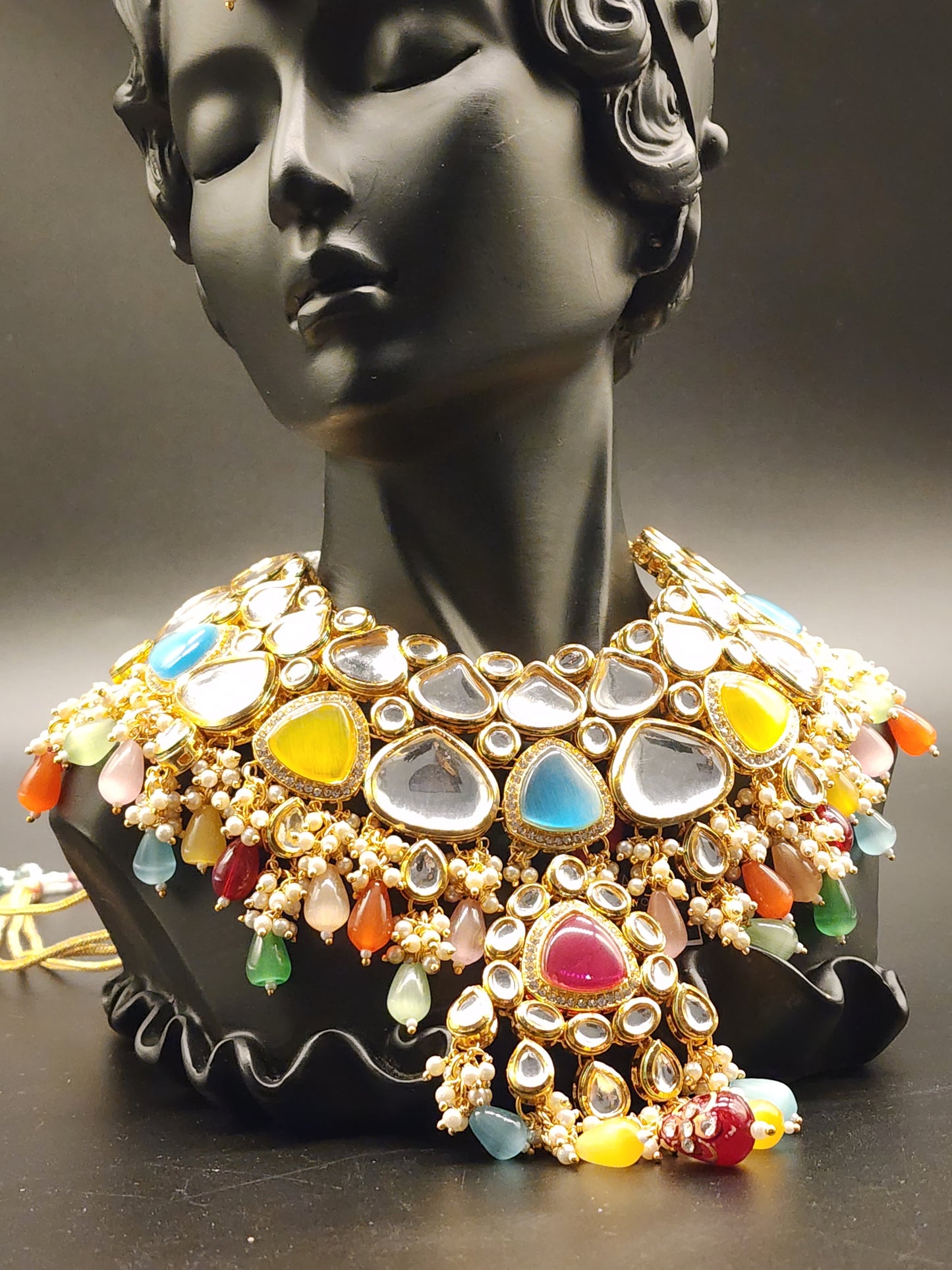 Traditional Elegant Necklaces, beautifully paired with matching earrings and stunning tikka.