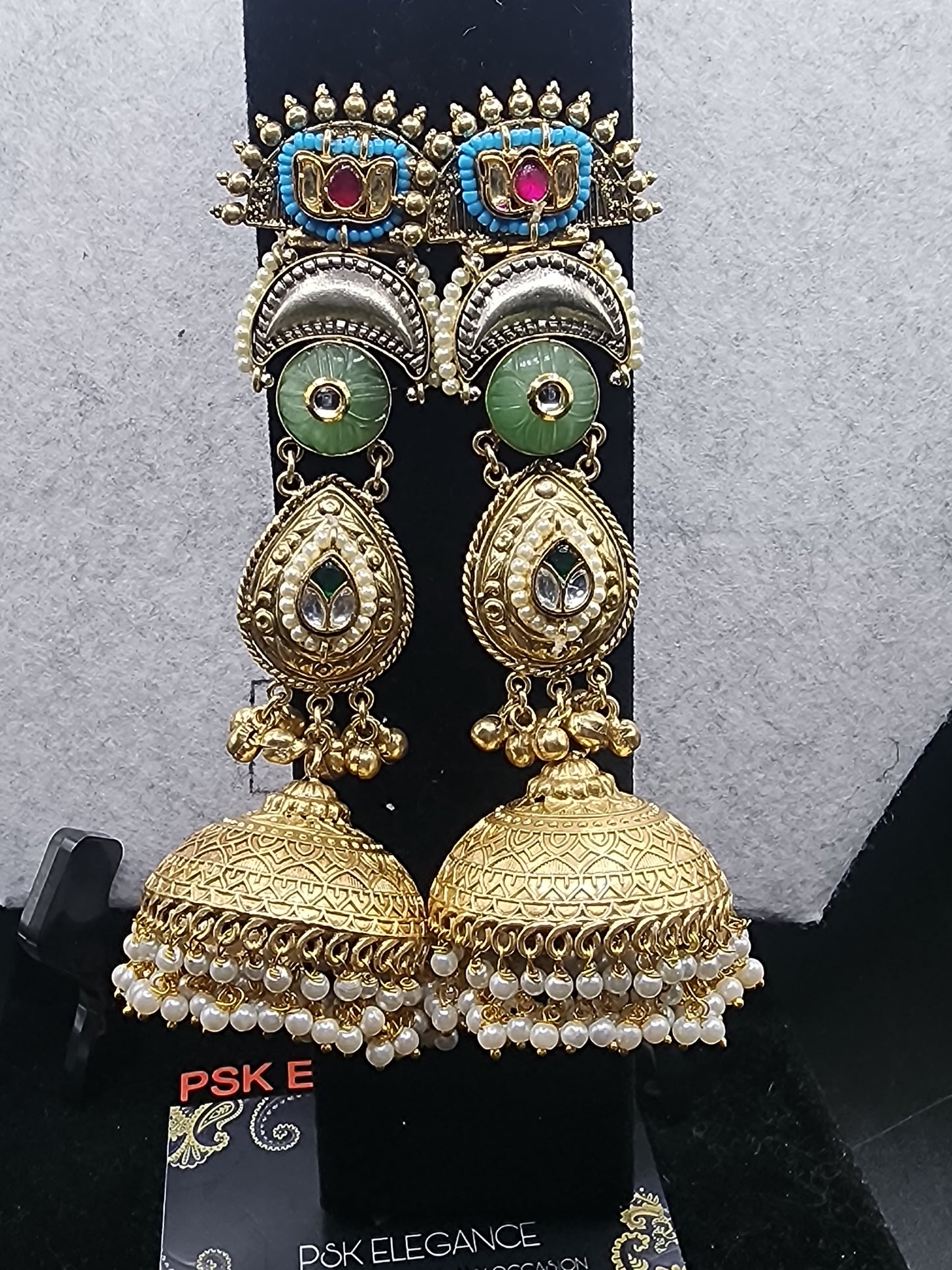 Kashmir Jhumkas Elegant, bold, and eye-catching — a must-have piece for your jewelry collection.