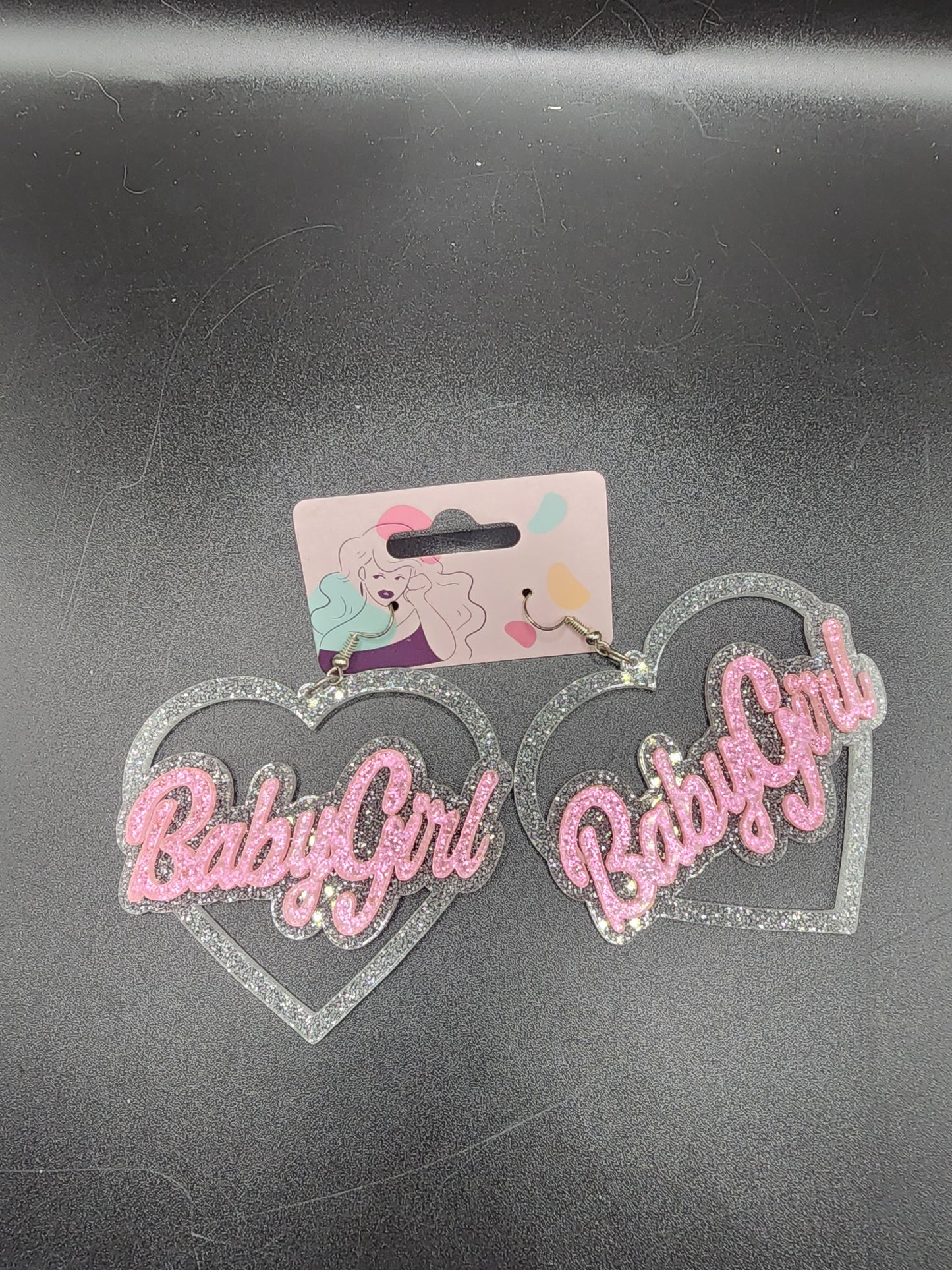 Love Heart Dangling Earrings – Cute  Glitter & Valentine Statement Jewelry